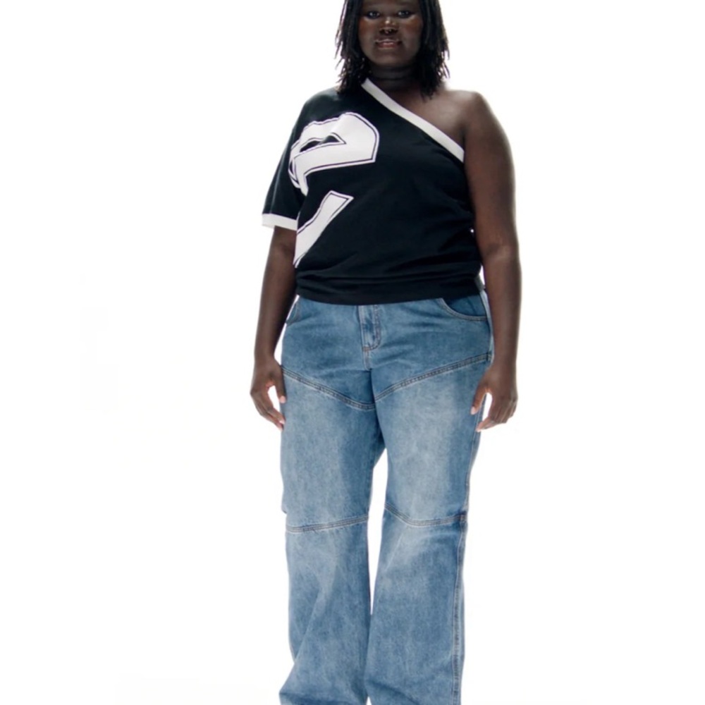 Telfar SET in Black- Maxi Skirt and One Shoulder Top SIZE LARGE